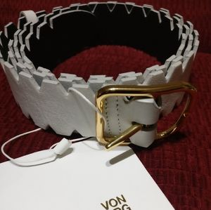 Diane Von Furstenberg Scalloped Belt Single Notch